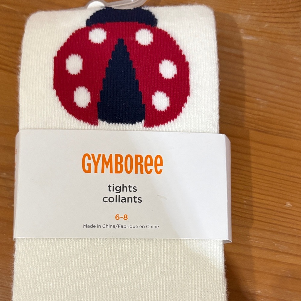 Gymboree Red and Black Ladybug Tights